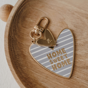 Porte-clé émaillé coeur Home - Zakuw
