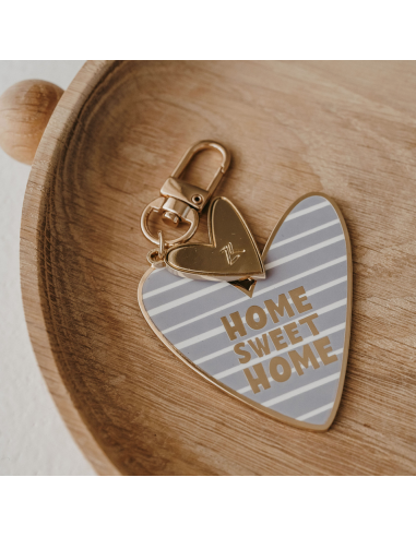 Porte-clé émaillé coeur Home - Zakuw