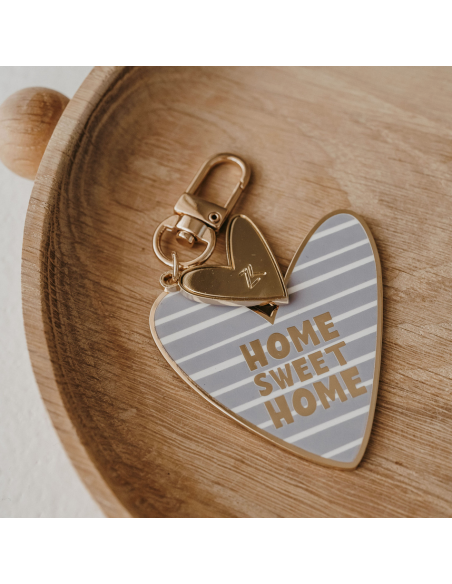 Porte-clé émaillé coeur Home - Zakuw