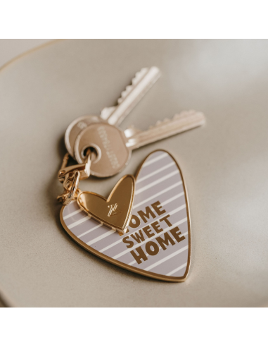 Porte-clé émaillé coeur Home - Zakuw