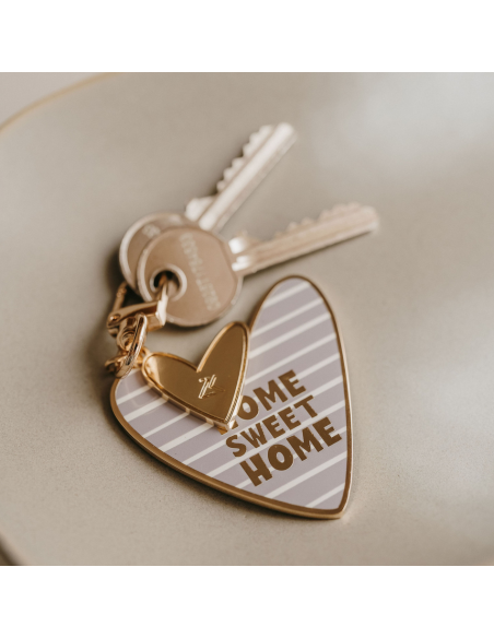 Porte-clé émaillé coeur Home - Zakuw