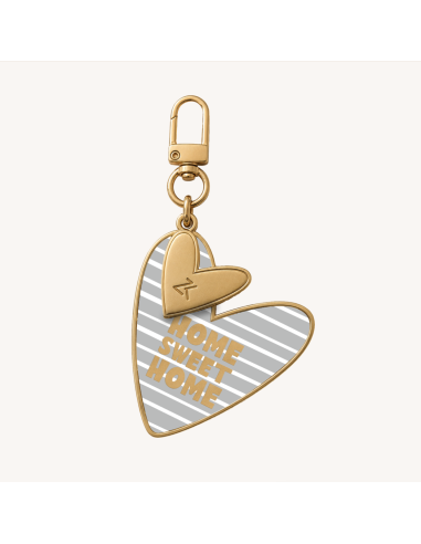 Porte-clé émaillé coeur Home - Zakuw