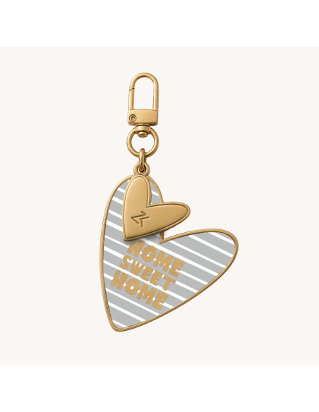 Porte-clé émaillé coeur Home - Zakuw