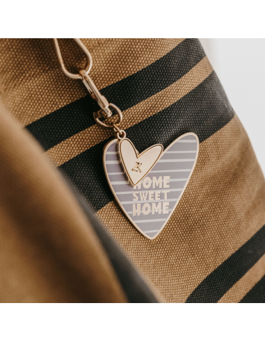 Porte-clé émaillé coeur Home - Zakuw