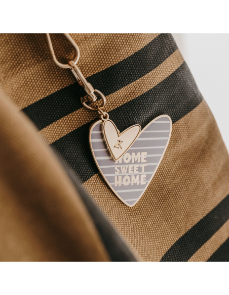 Porte-clé émaillé coeur Home - Zakuw