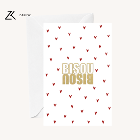 Carte Bisou Bisou - Zakuw