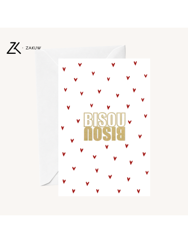 Carte Bisou Bisou - Zakuw