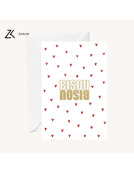 Carte Bisou Bisou - Zakuw