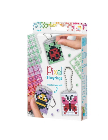 Set de 3 Porte-clés Insectes - Pixelhobby