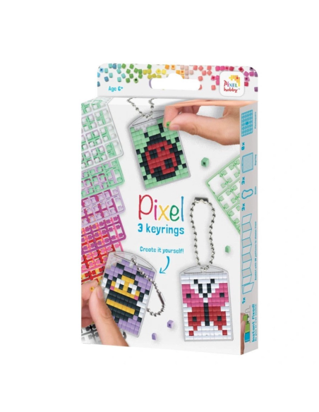 Set de 3 Porte-clés Insectes - Pixelhobby
