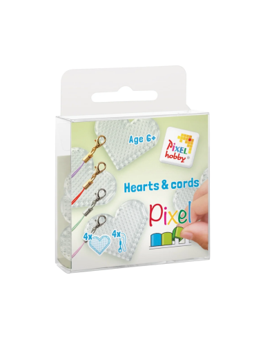 Set de 4 porte-clés coeur - Pixelhobby