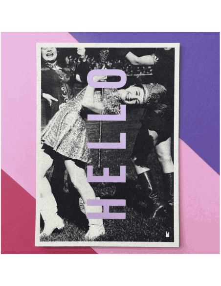 Carte vintage "Hello" - Atelier Kencre