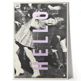 Carte vintage "Hello" - Atelier Kencre 2