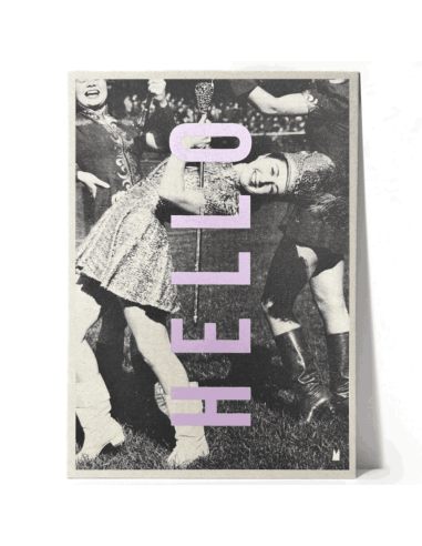 Carte vintage "Hello" - Atelier Kencre