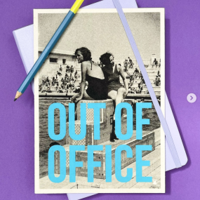 Carte vintage "Out of office" - Atelier Kencre