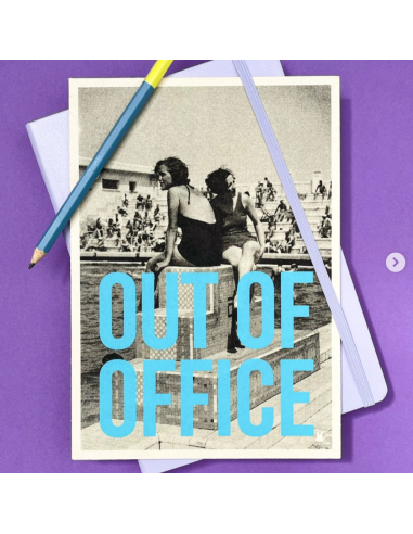 Carte vintage "Out of office" - Atelier Kencre