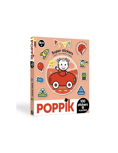 Boite de 100 stickers Couleurs et posters - Poppik