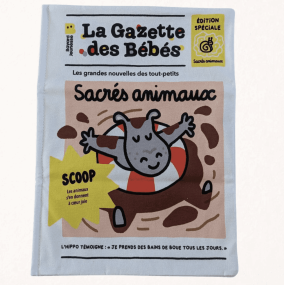 Livre d'éveil à froisser "Sacrés animaux" - Gazette des bébés