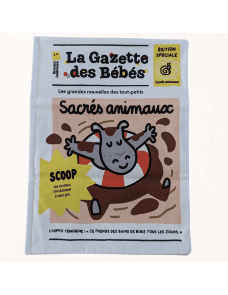 Livre d'éveil à froisser "Sacrés animaux" - Gazette des bébés