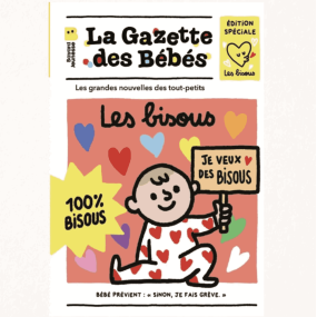 Livre d'éveil à froisser "Les bisous" - Gazette des bébés