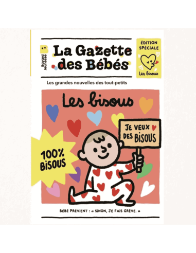 Livre d'éveil à froisser "Les bisous" - Gazette des bébés