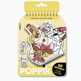 Stickers à colorier Cosy worlds - Poppik