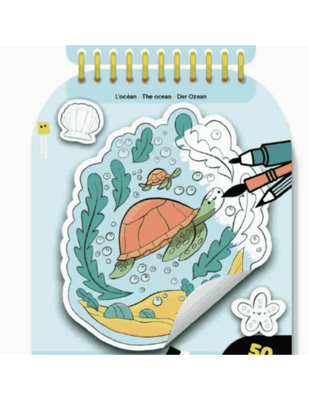 Stickers à colorier Cosy worlds - Poppik