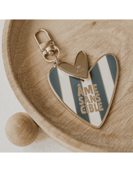 Porte-clé émaillé coeur Ame sans cible - Zakuw