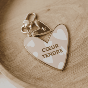 Porte-clé émaillé coeur Tendre - Zakuw