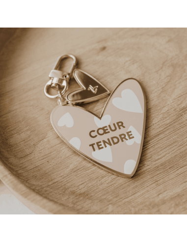 Porte-clé émaillé coeur Tendre - Zakuw