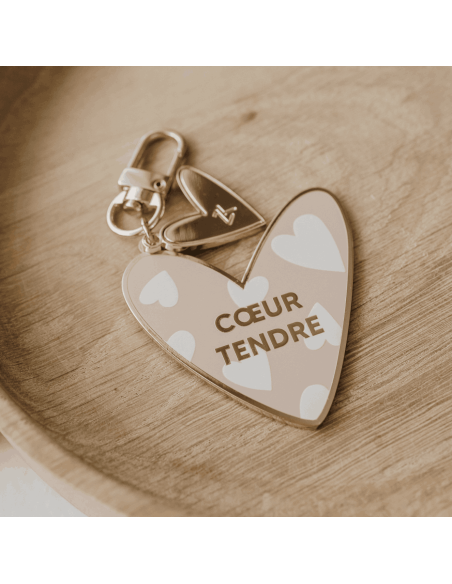 Porte-clé émaillé coeur Tendre - Zakuw