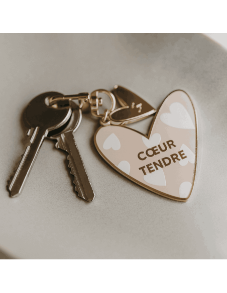 Porte-clé émaillé coeur Tendre - Zakuw
