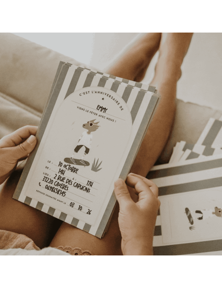 Set de 10 invitations Renard Max - Zakuw