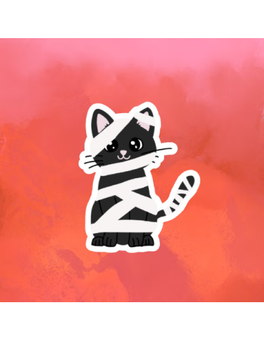 Autocollant Chat Momie
