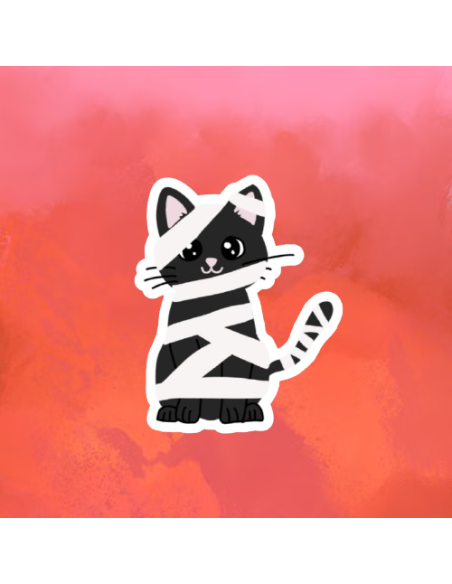 Autocollant Chat Momie