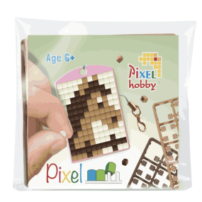Porte-clé Cheval marron - Pixelhobby