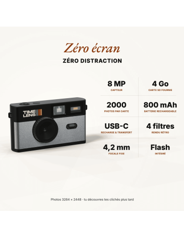 Appareil photo Pop Silver - Time Lens