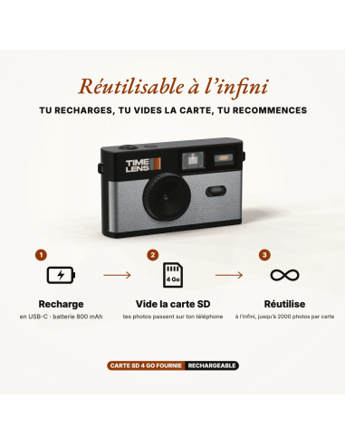 Appareil photo Pop Silver - Time Lens