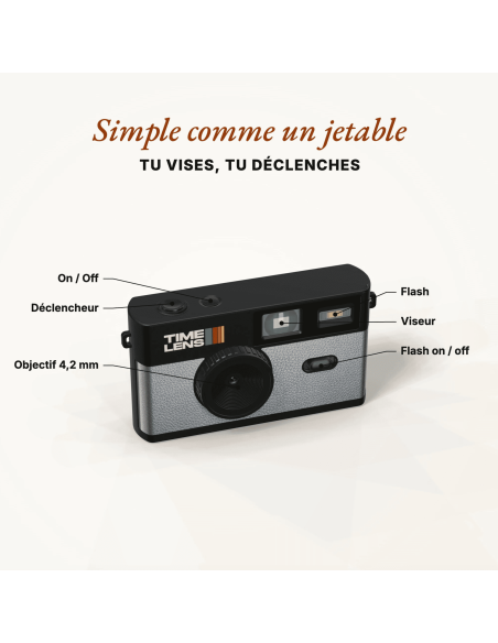 Appareil photo Pop Silver - Time Lens