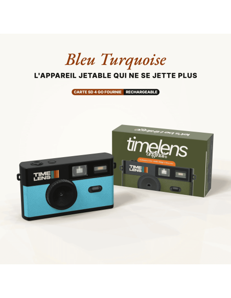 Appareil photo Bleu Turquoise - Time Lens