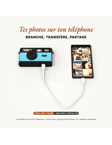 Appareil photo Bleu Turquoise - Time Lens