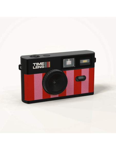 Appareil photo Candy rayé rose - Time Lens