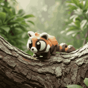 Panda roux articulé - Zanimiz