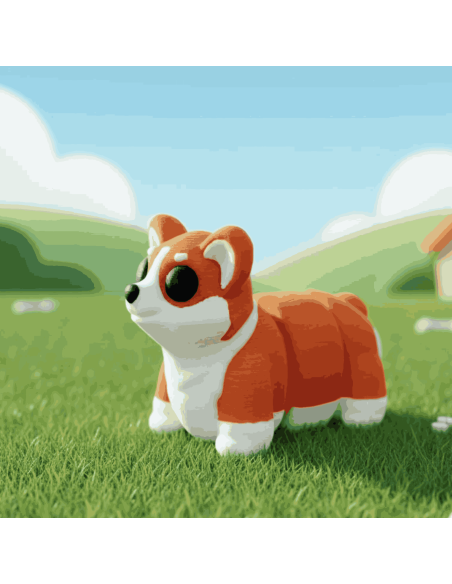 Chien corgi articulé - Zanimiz