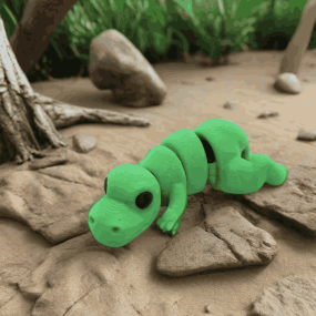 T-Rex vert articulé - Zanimiz