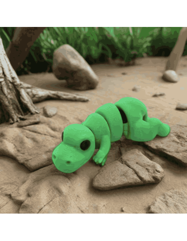 T-Rex vert articulé - Zanimiz