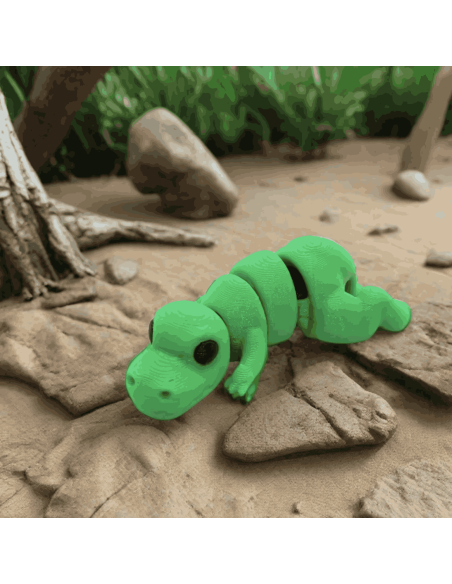 T-Rex vert articulé - Zanimiz