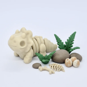 Tricératops squelette articulé - Zanimiz