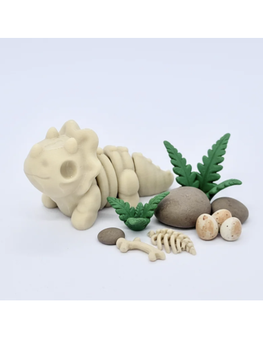 Tricératops squelette articulé - Zanimiz