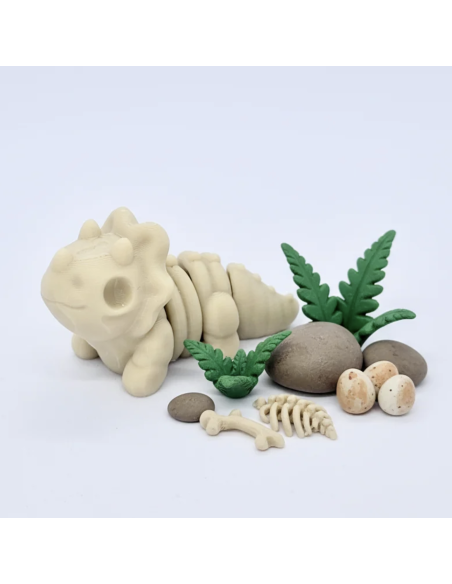 Tricératops squelette articulé - Zanimiz